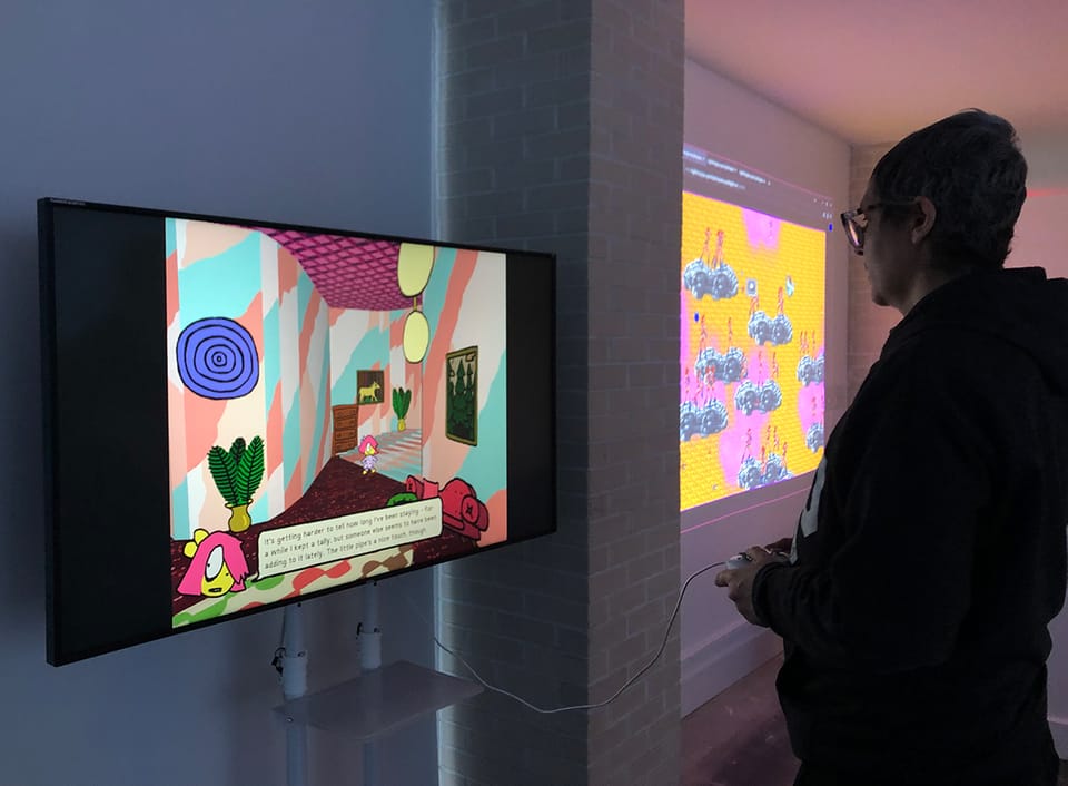 An attendee playing Anthology of the Killer at SEQUENCEBREAK//